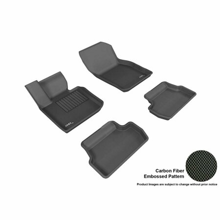STRIKE3 3D Maxpider All 2 Row Custom Fit Kagu Black Floor Mat for 2014-2016 Mini Cooper Models - Black ST3868900